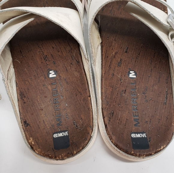Merrell Select Move Slip On Y Strap Leather Sandal Size 10 Adjustable St… - Picture 7 of 14